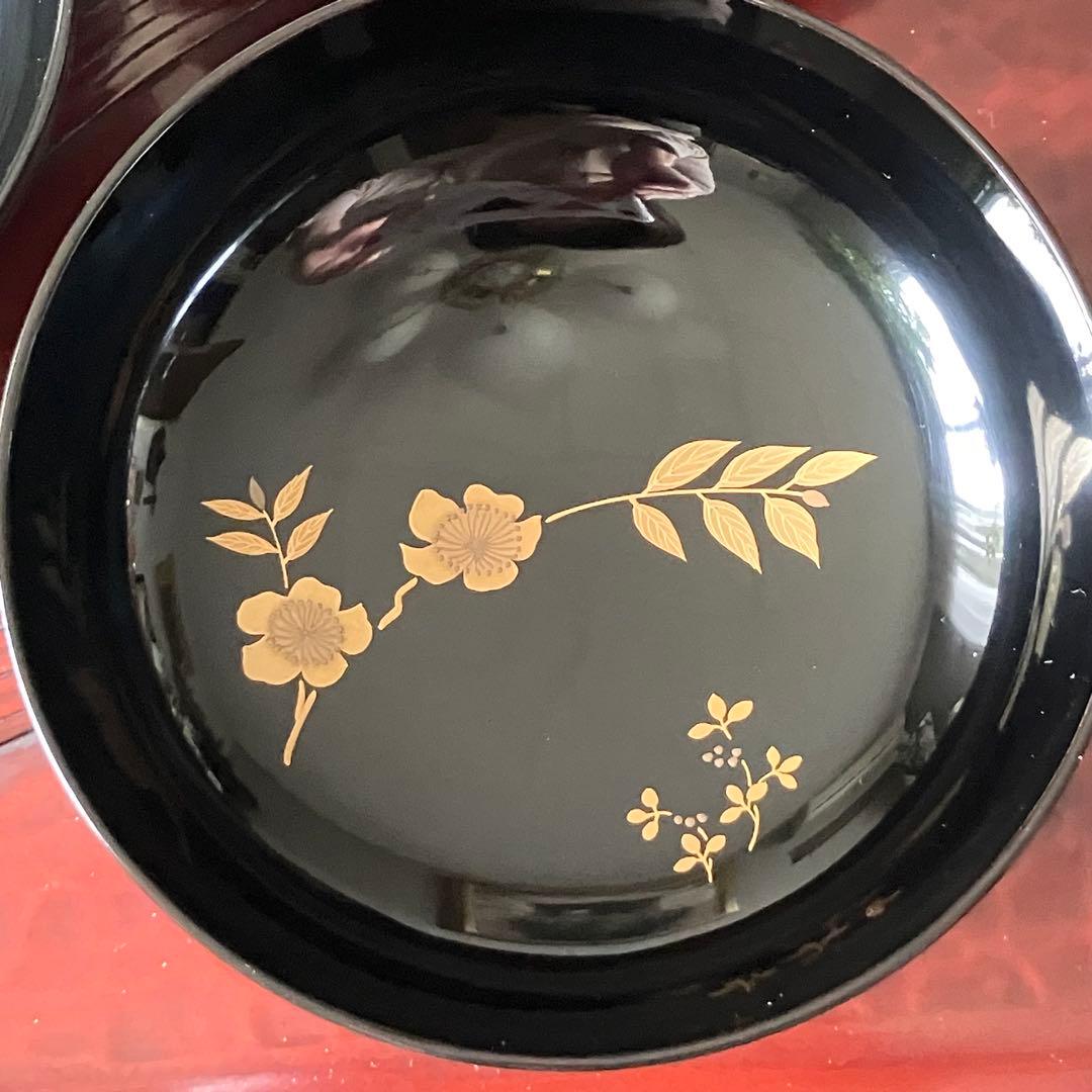 京漆器 煮物椀 鈴木雅也作 四季草花 不二煮物椀 五客