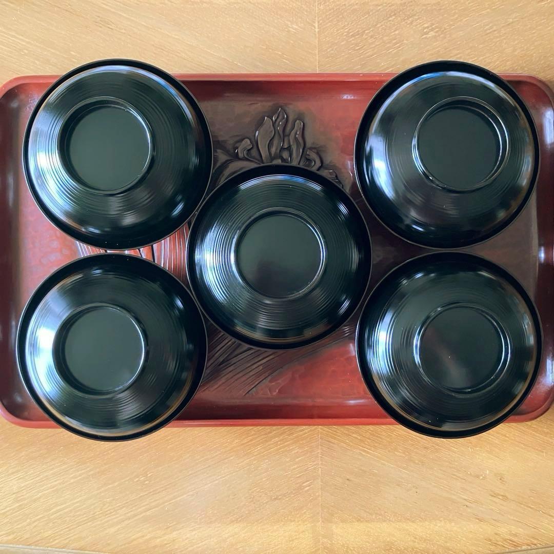 京漆器 煮物椀 鈴木雅也作 四季草花 不二煮物椀 五客