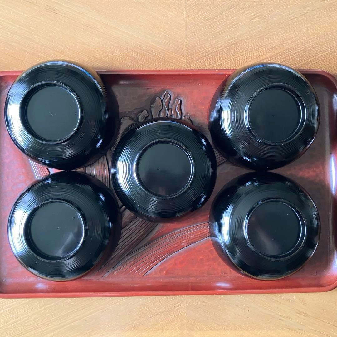 京漆器 煮物椀 鈴木雅也作 四季草花 不二煮物椀 五客