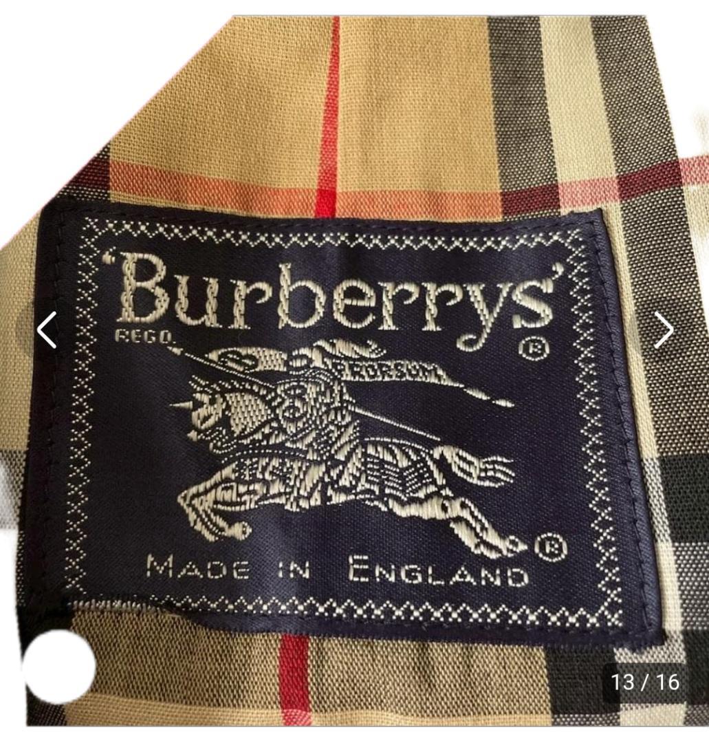 BURBERRYS London 英国製 濃紺ステンカラーコートノバチェック