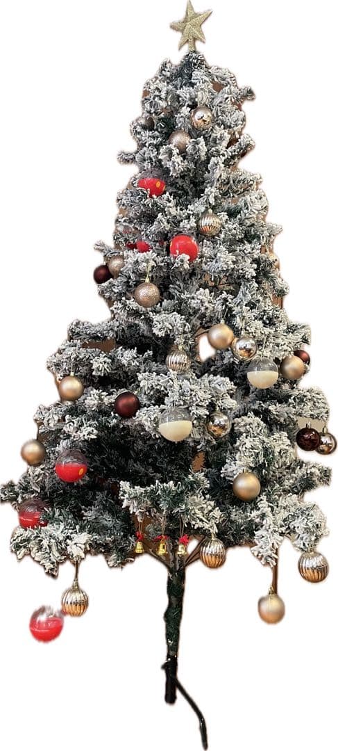 スノー仕上げのクリスマスツリー 180cm