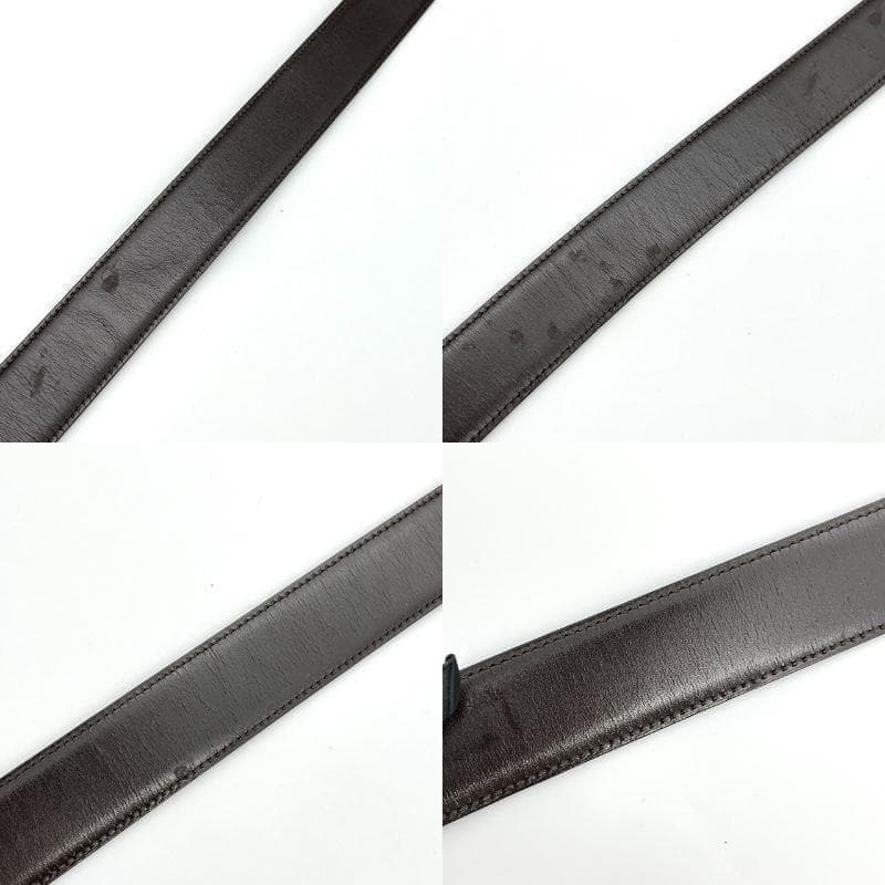 カルティエ ベルト マストライン ブラック ロゴ金具 ゴールド メンズ レザー