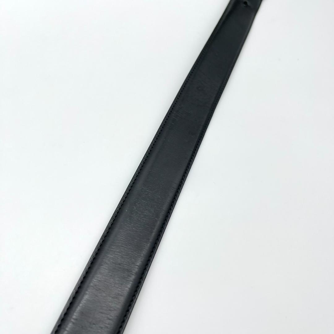 カルティエ ベルト マストライン ブラック ロゴ金具 ゴールド メンズ レザー