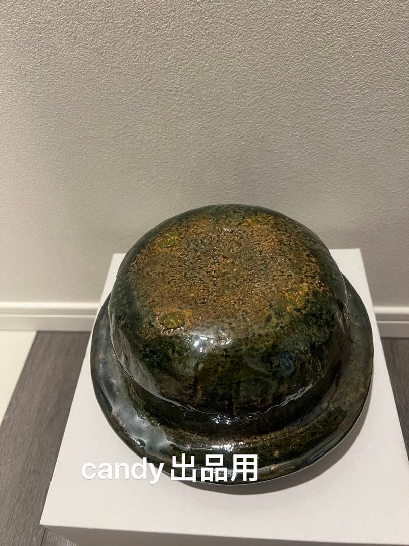 貴重 即日発送　中川一辺陶　　雲井窯　信楽織部叩ききまぐれ　御飯鍋　2合