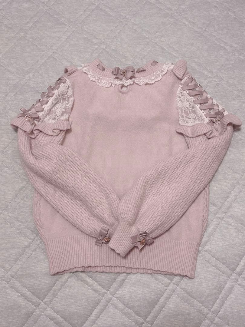 ♡LIZ LISA ピンク ニットセータースピンドルポンポンニットトップス ♡