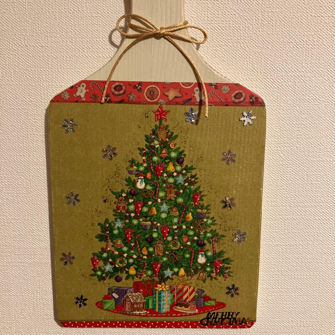 カスパリクリスマスツリーデコパージュ作品