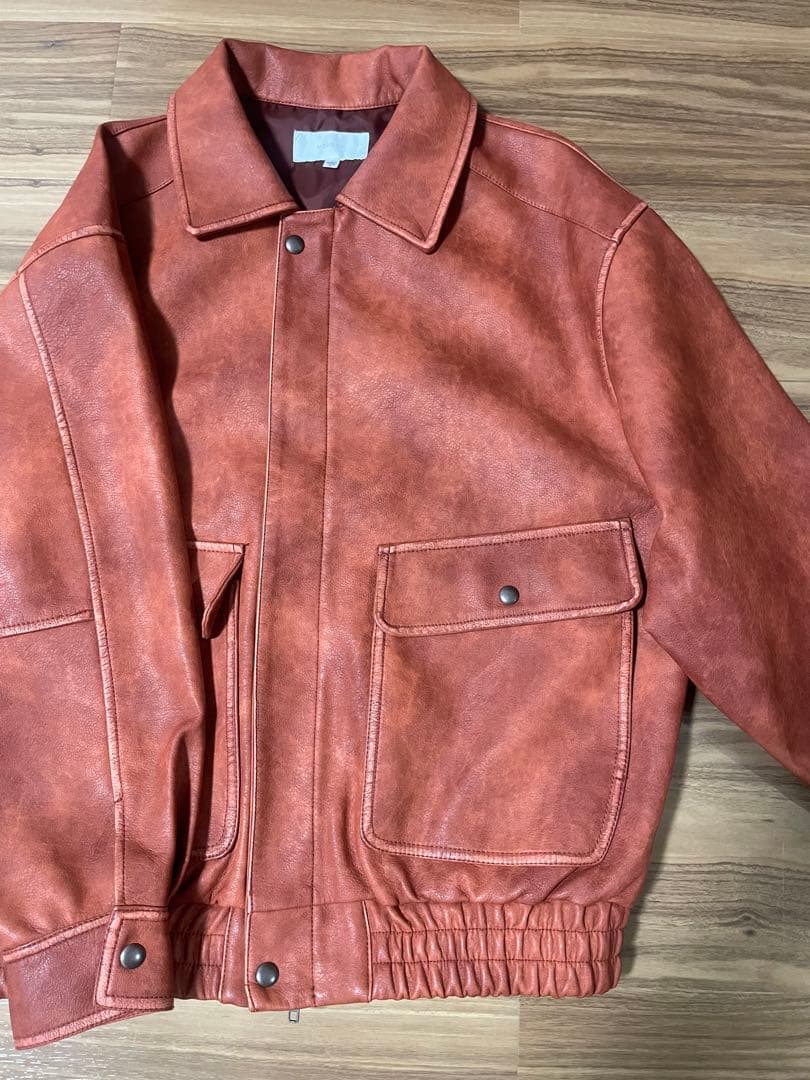 【美品】MOUSSY F/LEATHER A-2 フライトジャケット