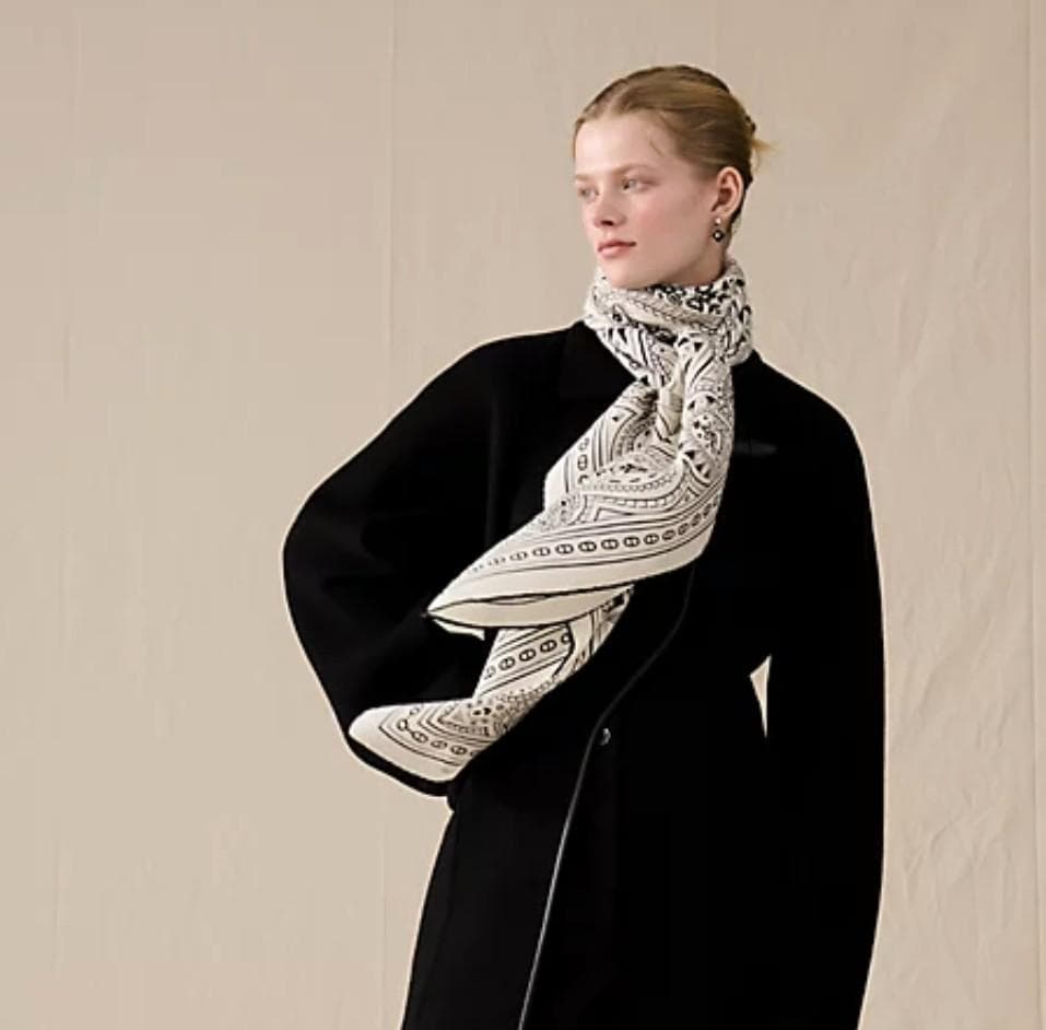 [新品] 2025年エルメス スカーフ カシシル140 カレジェアン バンダナ