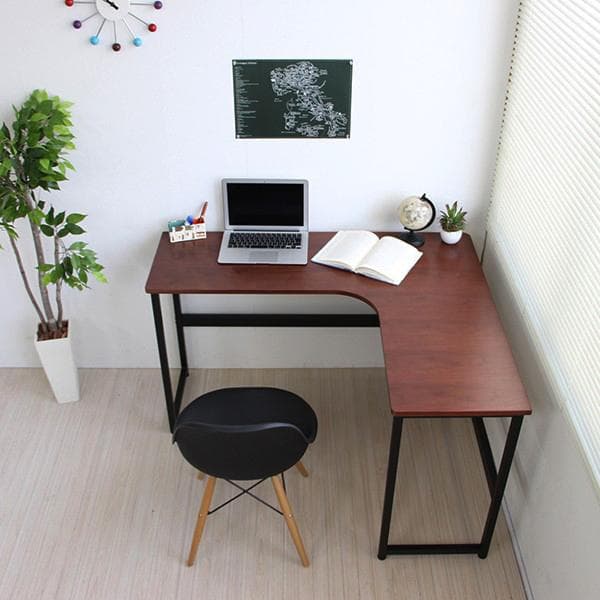 《新品・送料無料》パソコンデスク コーナー 幅118cm L字 ブラウン