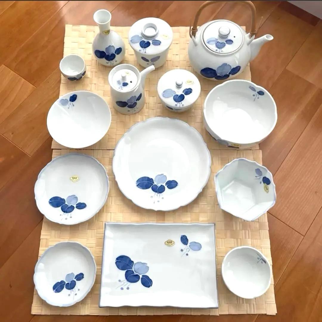 新品　有田焼　七郎右衛門　和食器　14種類　5客セット（全59個）急須　湯呑