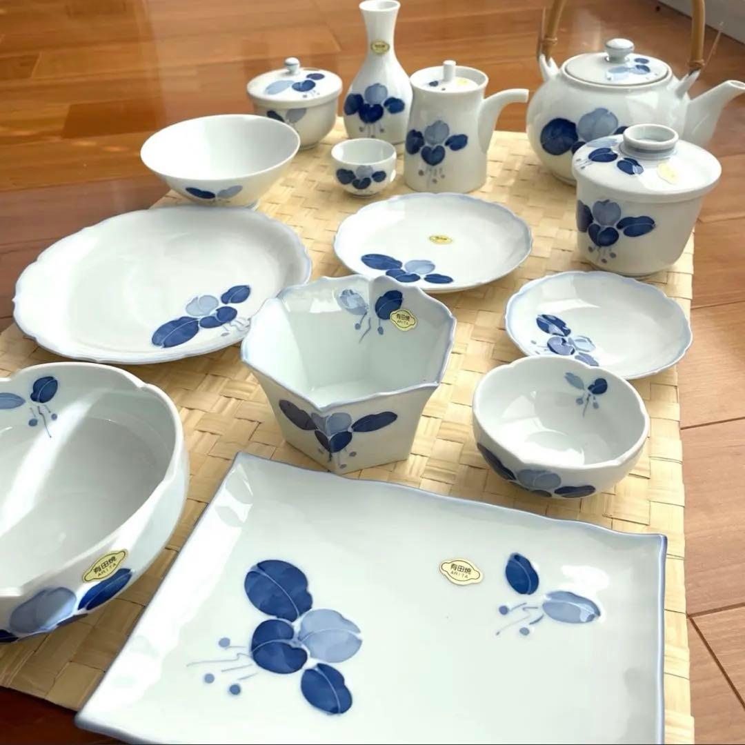 新品　有田焼　七郎右衛門　和食器　14種類　5客セット（全59個）急須　湯呑