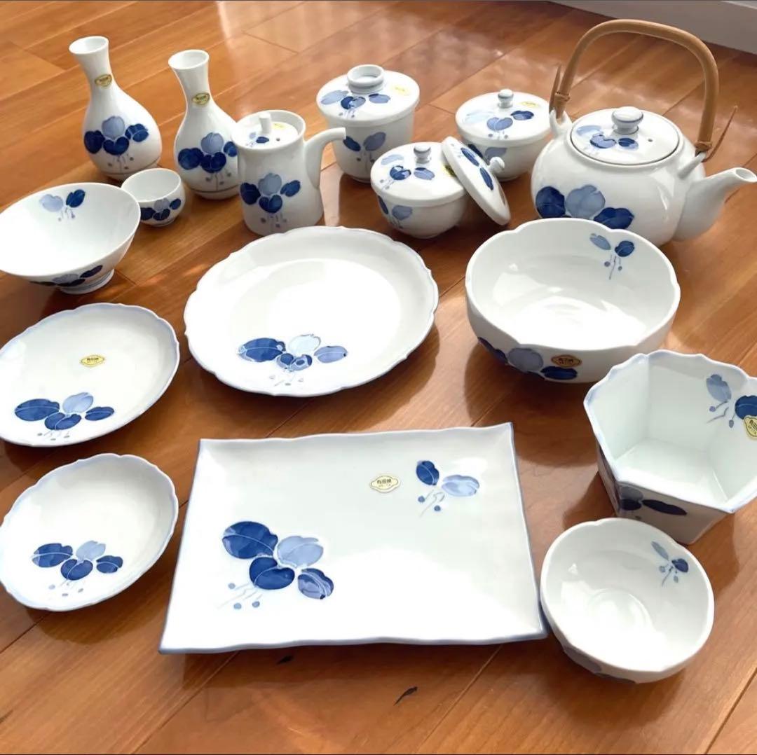 新品　有田焼　七郎右衛門　和食器　14種類　5客セット（全59個）急須　湯呑