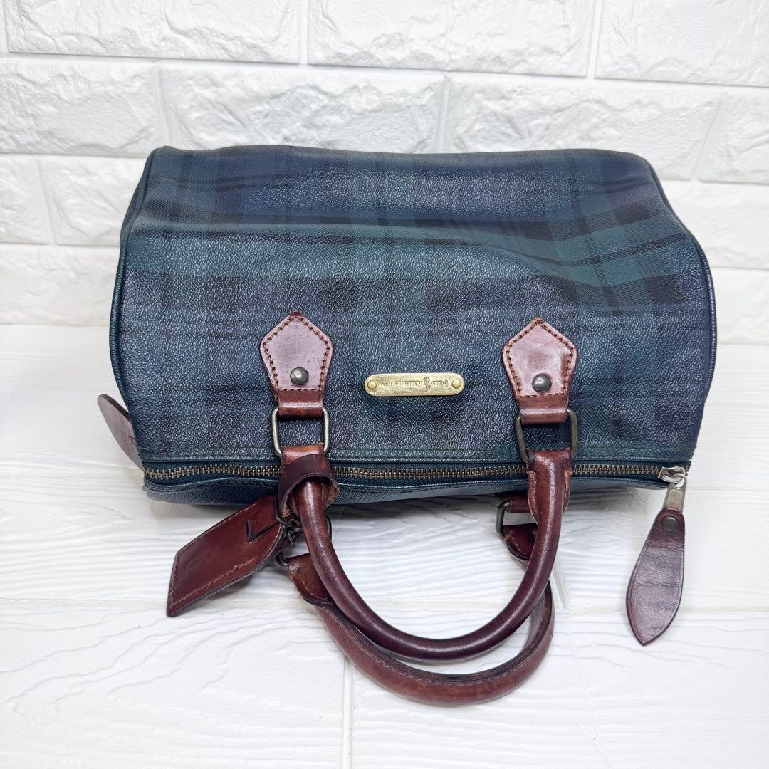 ポロラルフローレン ミニボストンバッグ ブラックウォッチ