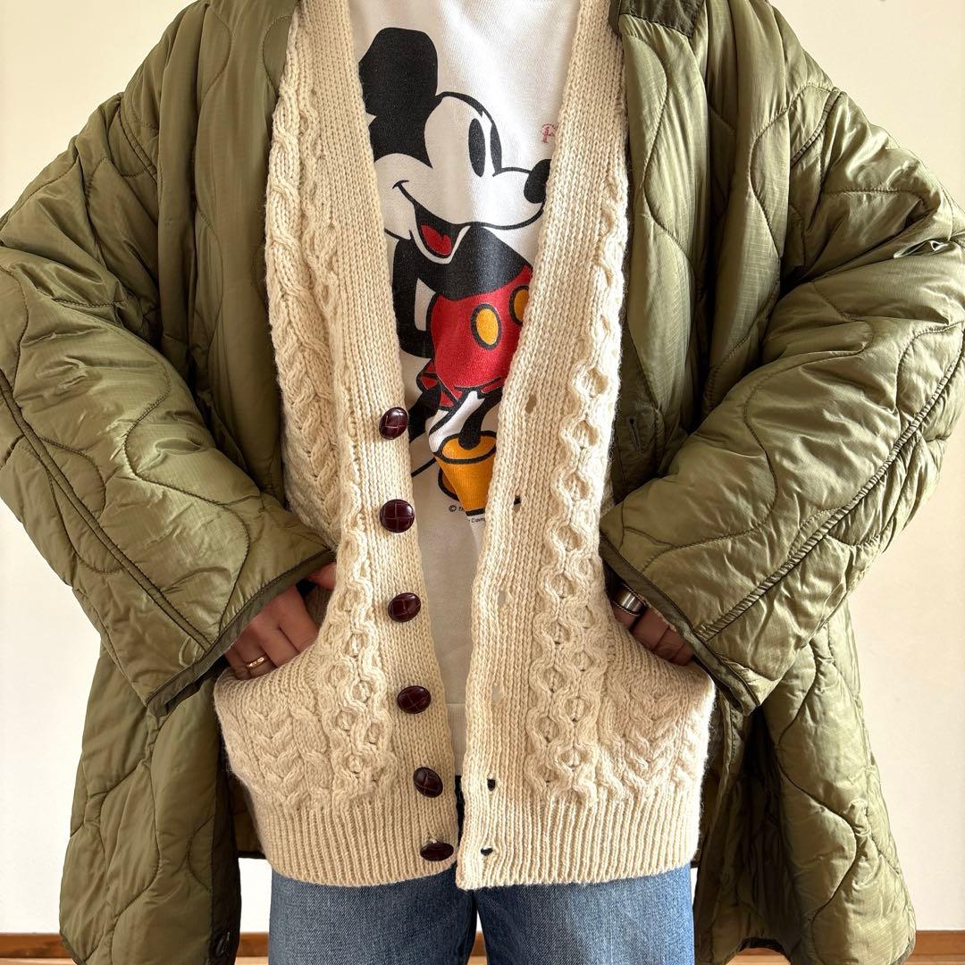 Vintage aren kint cardigan écru
