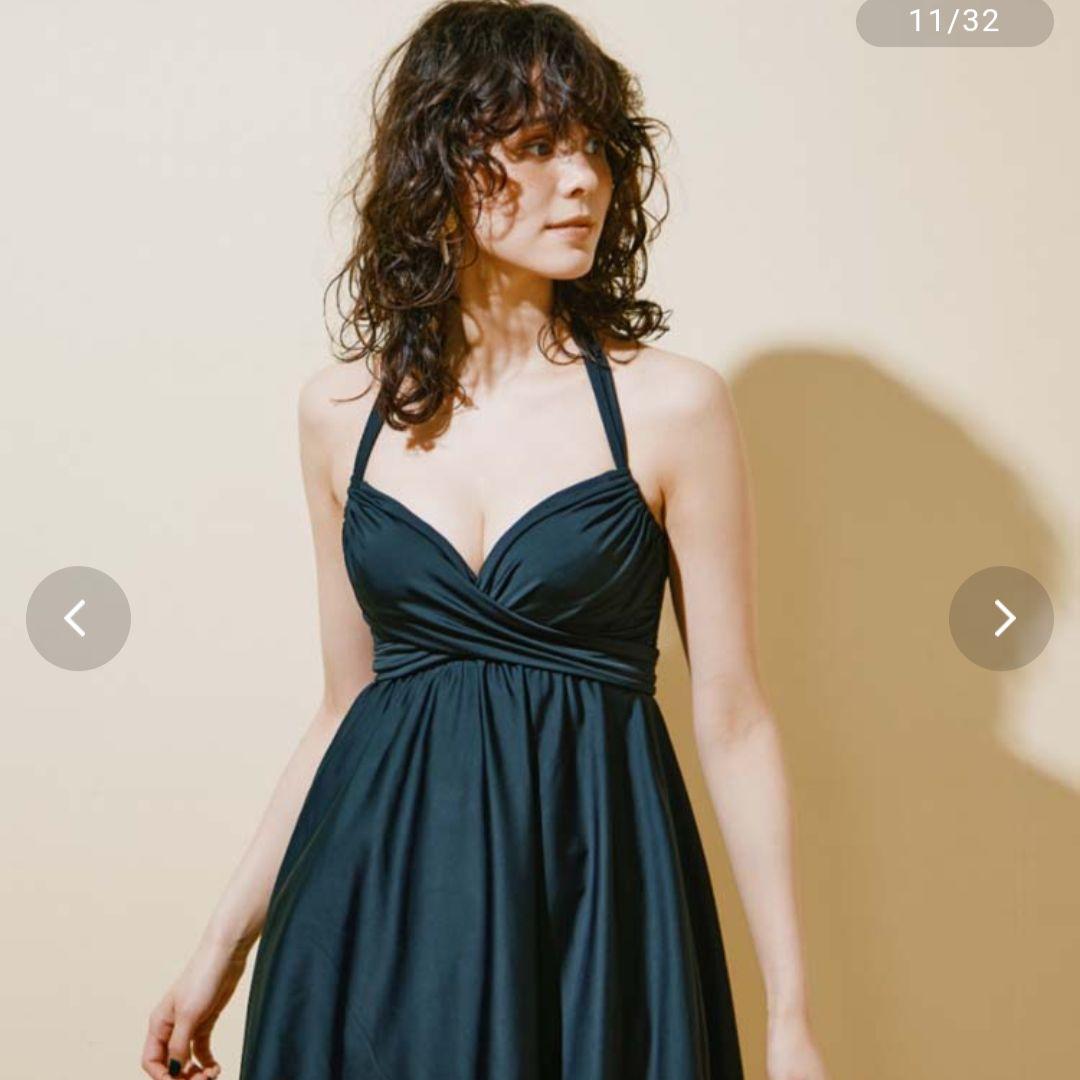 クロスワイヤーAライン　水着　9D-M　ブラック