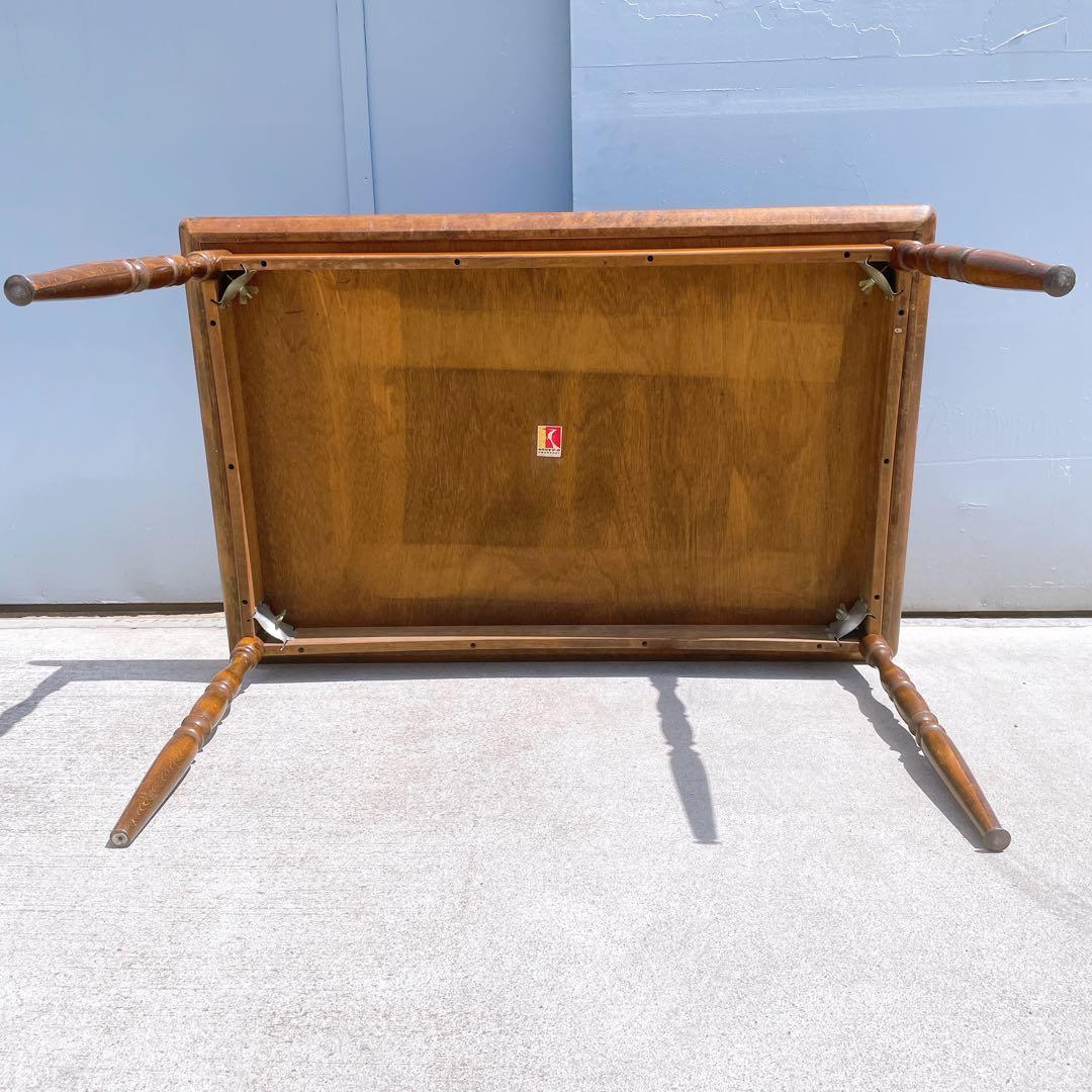 【送料込】飛騨産業 キツツキ アンティーク ダイニングテーブル 昭和レトロ