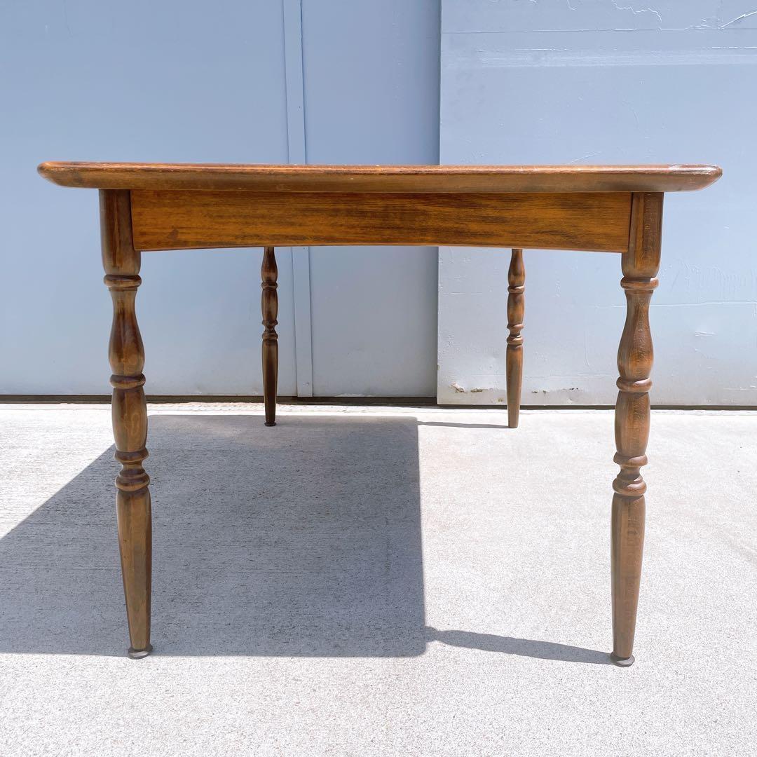 【送料込】飛騨産業 キツツキ アンティーク ダイニングテーブル 昭和レトロ