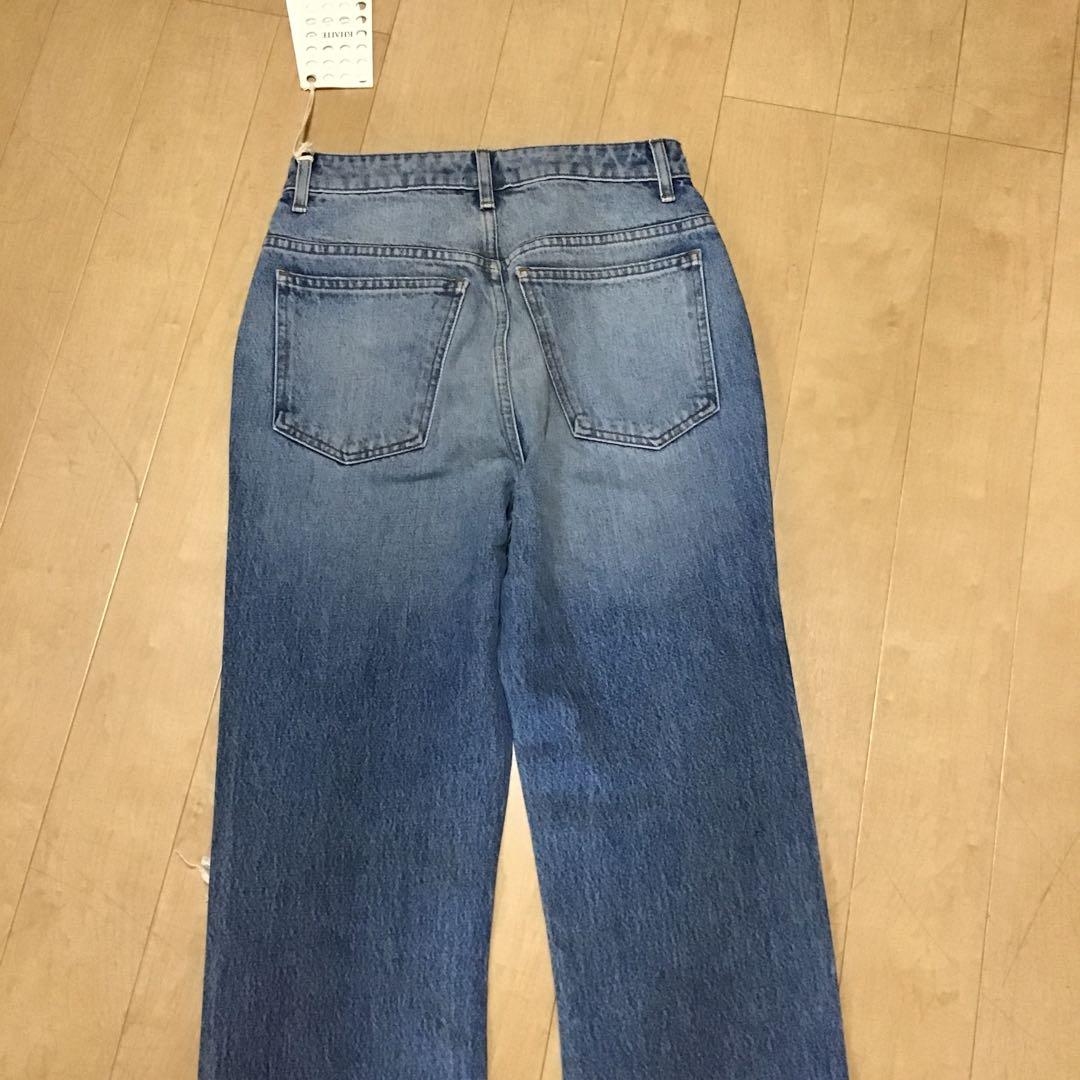 KHAITEブルーダメージデニムパンツ