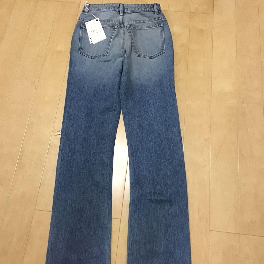 KHAITEブルーダメージデニムパンツ