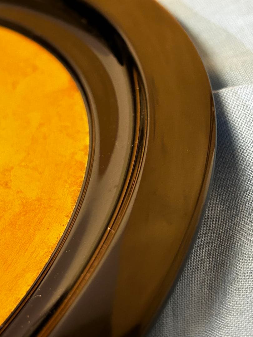 京都　平安 象彦 金箔飾り皿 「おしどり」