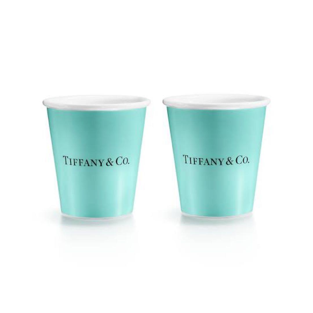 ティファニーTiffany グラスコーヒーカップ　マグカップ入手困難　最終値下げ