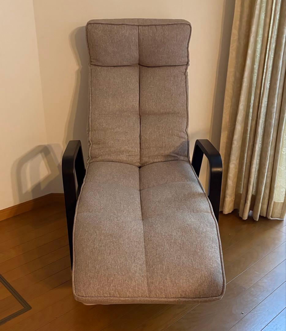 フットレスト付き高座椅子 KPHF-マルク　1人用　ブラウン