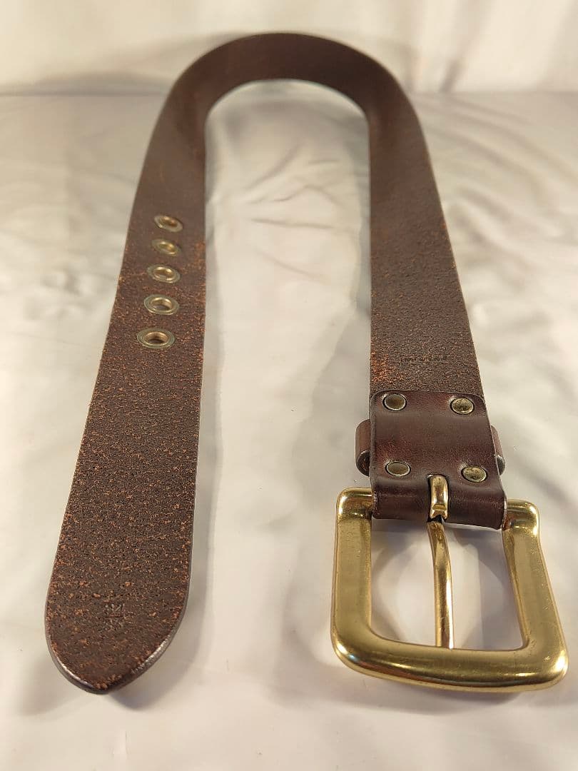 【美品】J&M DAVIDSON イタリア製 高級ドレスベルト 厚本革/正規品