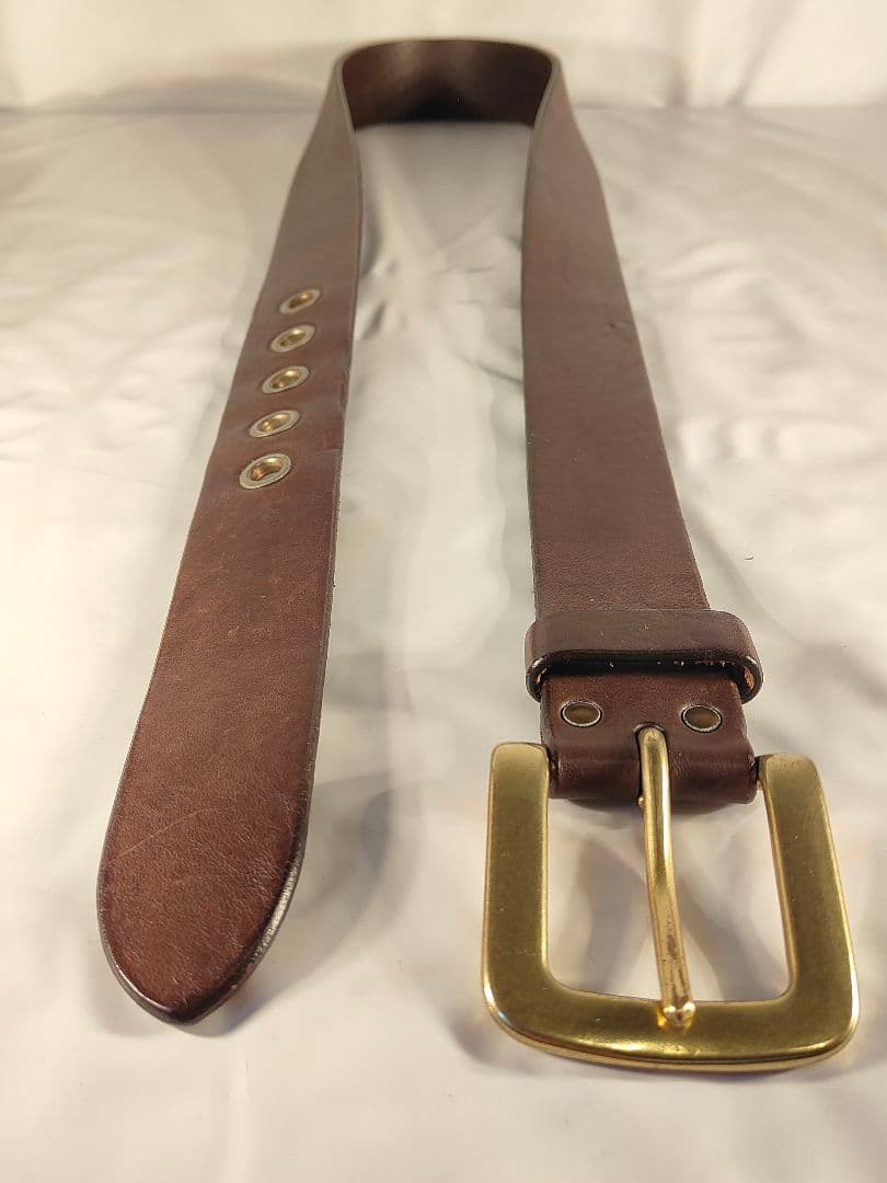 【美品】J&M DAVIDSON イタリア製 高級ドレスベルト 厚本革/正規品