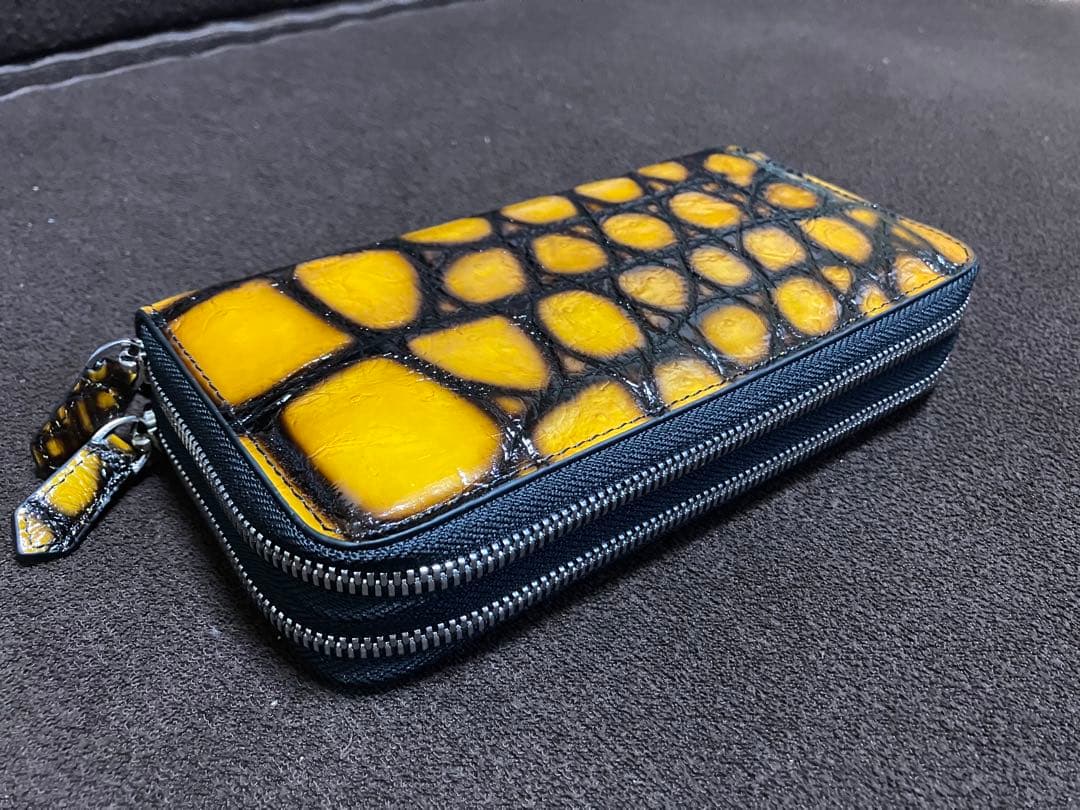 クロコダイル（本物）Wファスナー長財布☆新品未使用☆最終値下げ価格☆