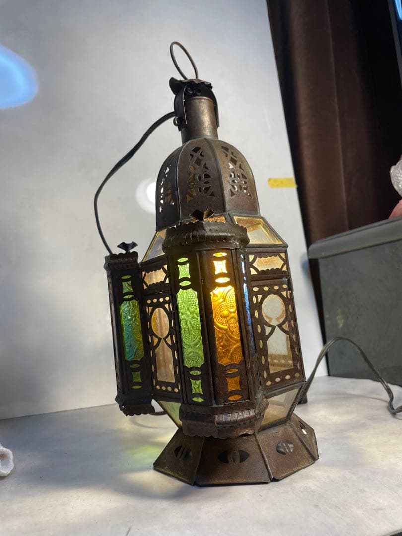 モロッコランプ アンティーク調 ステンドグラス風 エスニック 高級インテリア照明