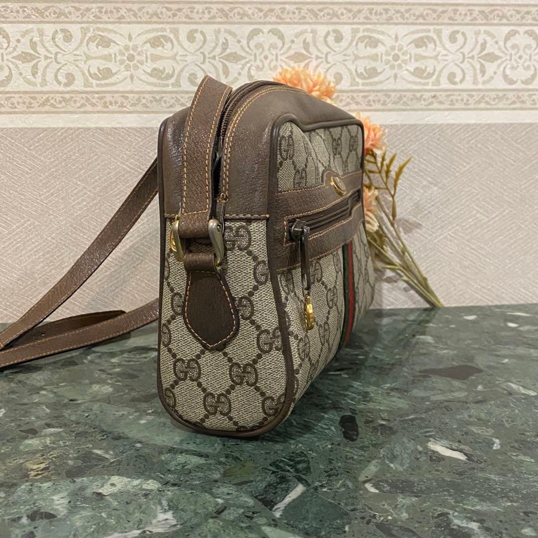 希少 80'S OLD GUCCI シェリーライン ショルダーバッグ GG