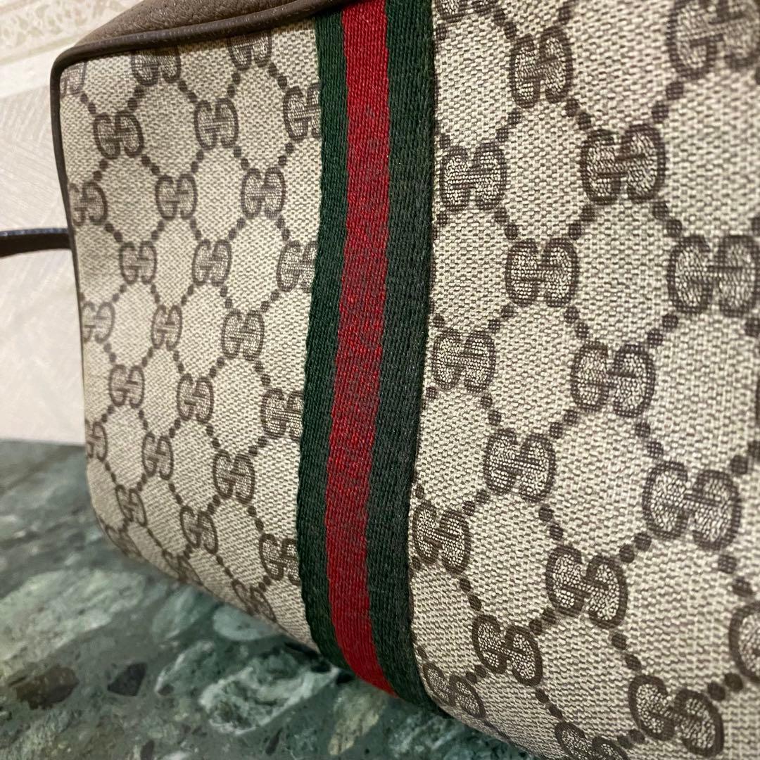 希少 80'S OLD GUCCI シェリーライン ショルダーバッグ GG