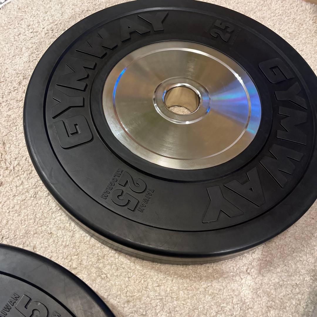 【まえ】 GYMWAY 25kg薄型トレーニングバンパープレート②