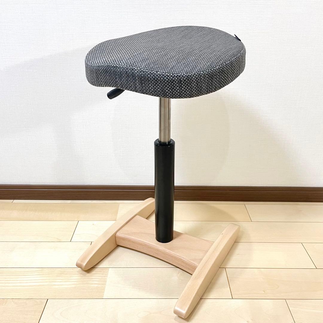 バランスラボ バランスチェア バランスシナジー 織柄グレー 中古美品