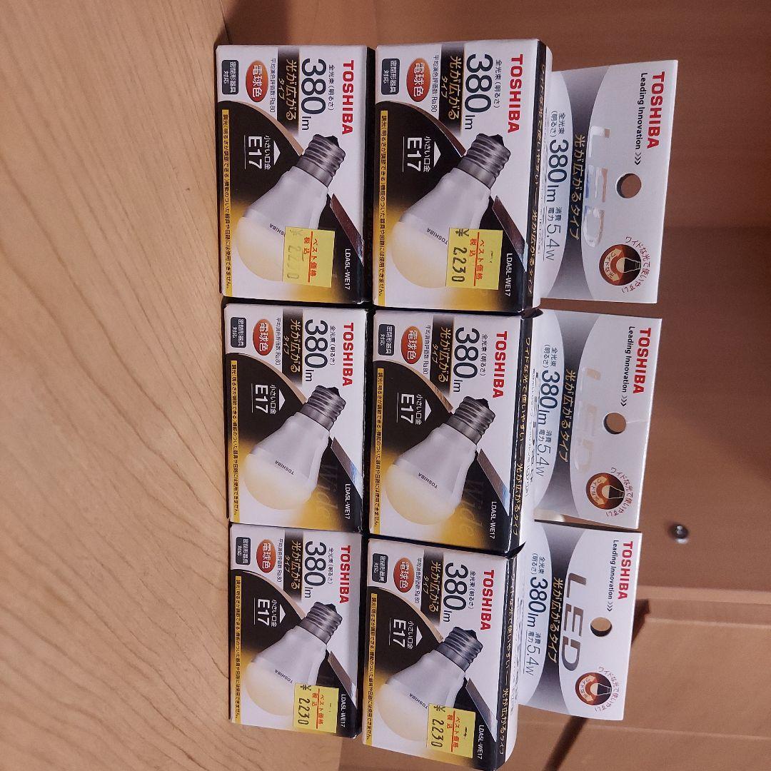 TOSHIBA LED電球 LDA8L-WE17 380lm E17