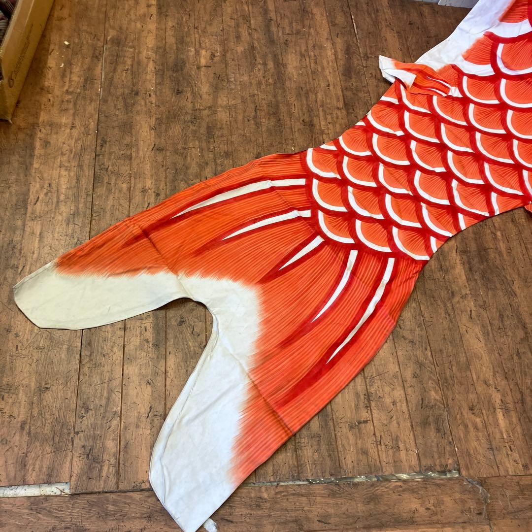 昭和レトロ 大阪 伝統工芸品 本染手捺染 堺五月鯉織 特大 鯉のぼり 羽二重金巾
