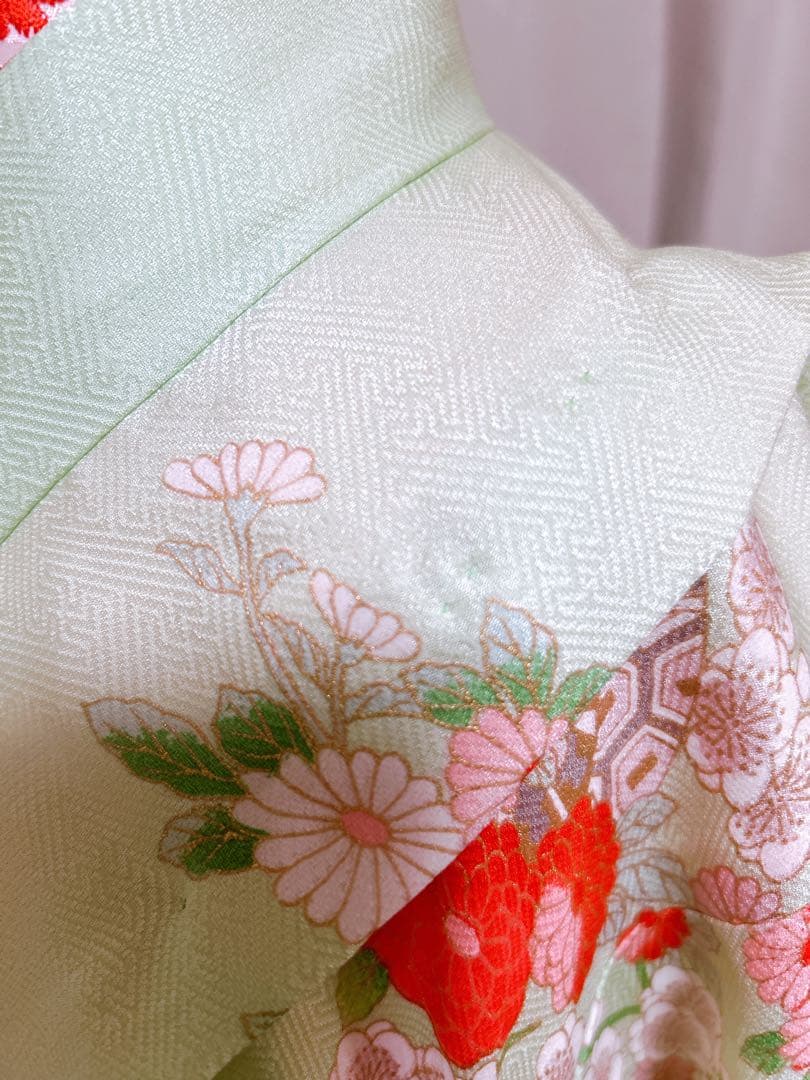 お買い得品♡七五三　7歳　フルセット　女の子　一式　ミントグリーン