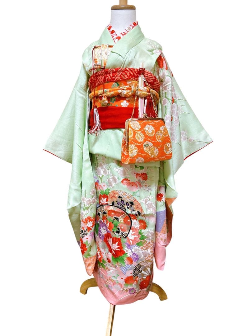 お買い得品♡七五三　7歳　フルセット　女の子　一式　ミントグリーン