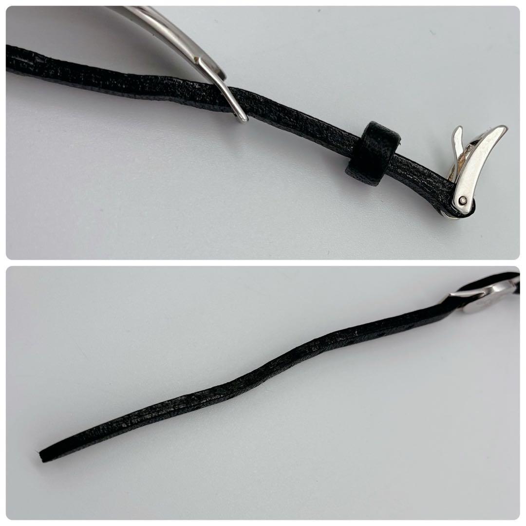 ヴィヴィアンウエストウッド ブレスレット レザー オーブ プレート シルバー 黒