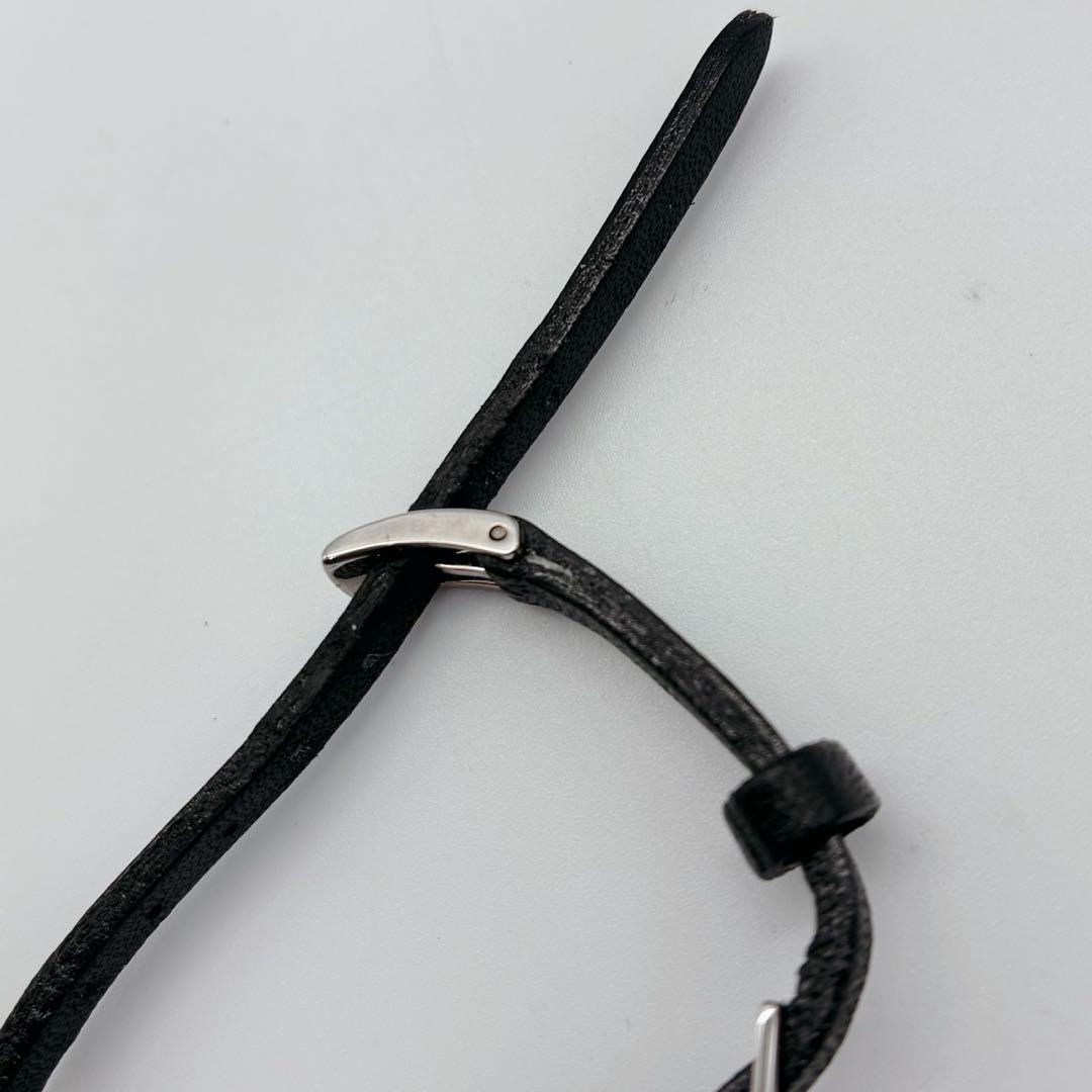 ヴィヴィアンウエストウッド ブレスレット レザー オーブ プレート シルバー 黒