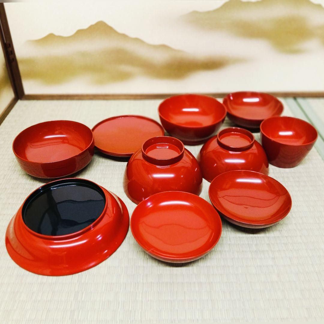 輪島塗 宗和膳 朱漆 吸物椀 煮物椀 六点揃 5セット 美品 懐石膳AK60