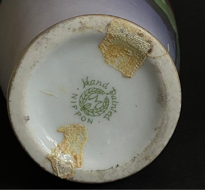 オールドノリタケ　花柄水差し