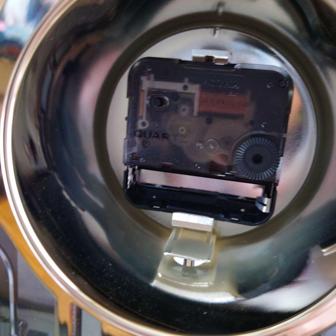 服部セイコー セイコークオーツクロック回転飾り付き 置き時計