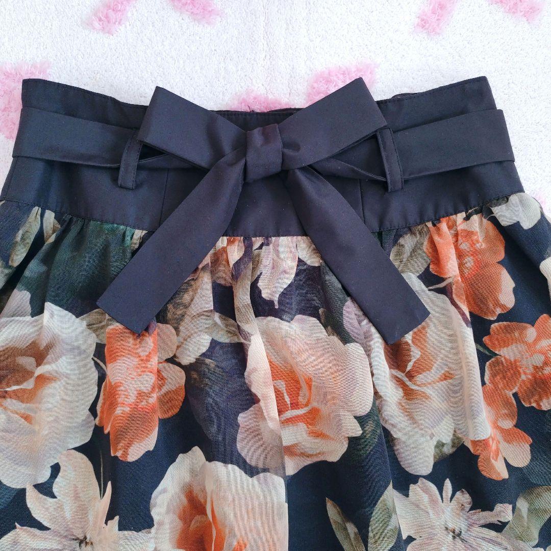 ♡♥モモ♥さま専用♡未使用タグ付き♡エムズグレイシー♡シフォンフラワースカート