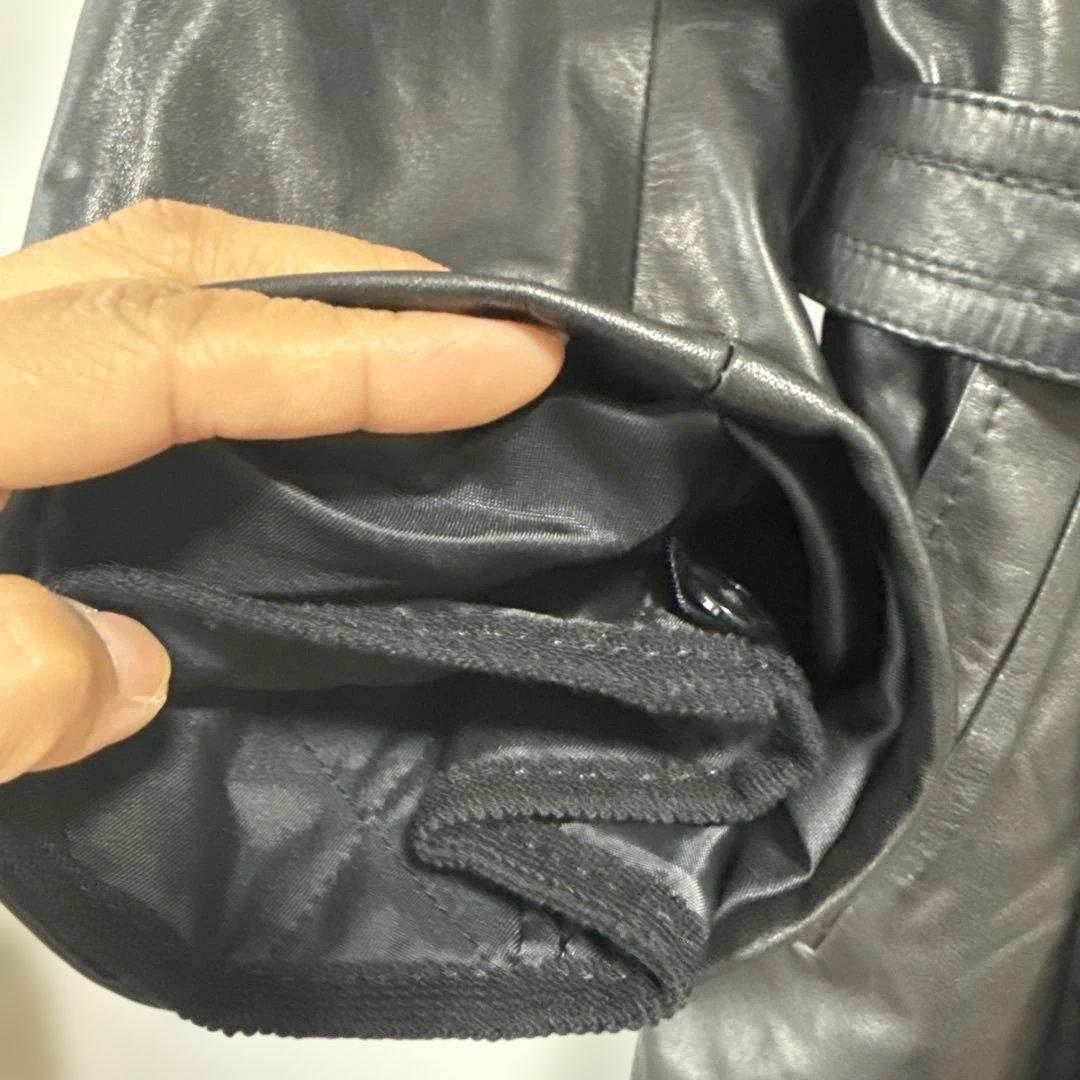 ヴィンテージ リアルレザー ロングコート 牛革 XL ライナー付 90s 80年