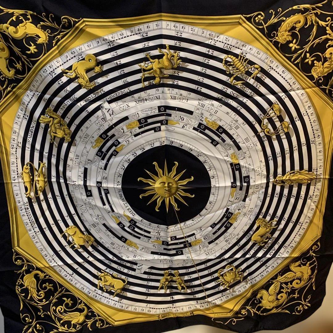 【未使用】　エルメススカーフ　カレ90 「DIES ET HORE」 占星術