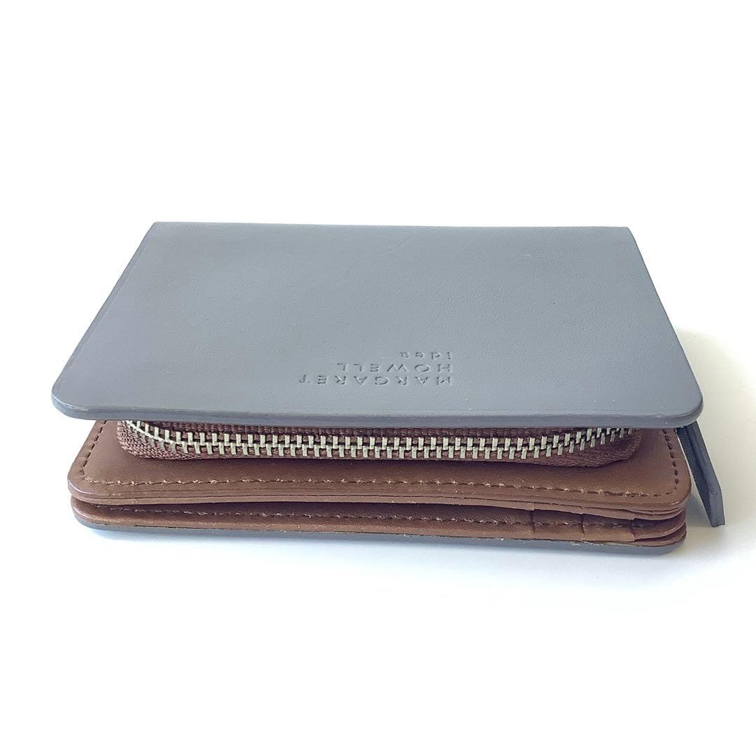 新品★マーガレットハウエル★新ベンジャミンラウンドファスナー2つ折財布★グレー