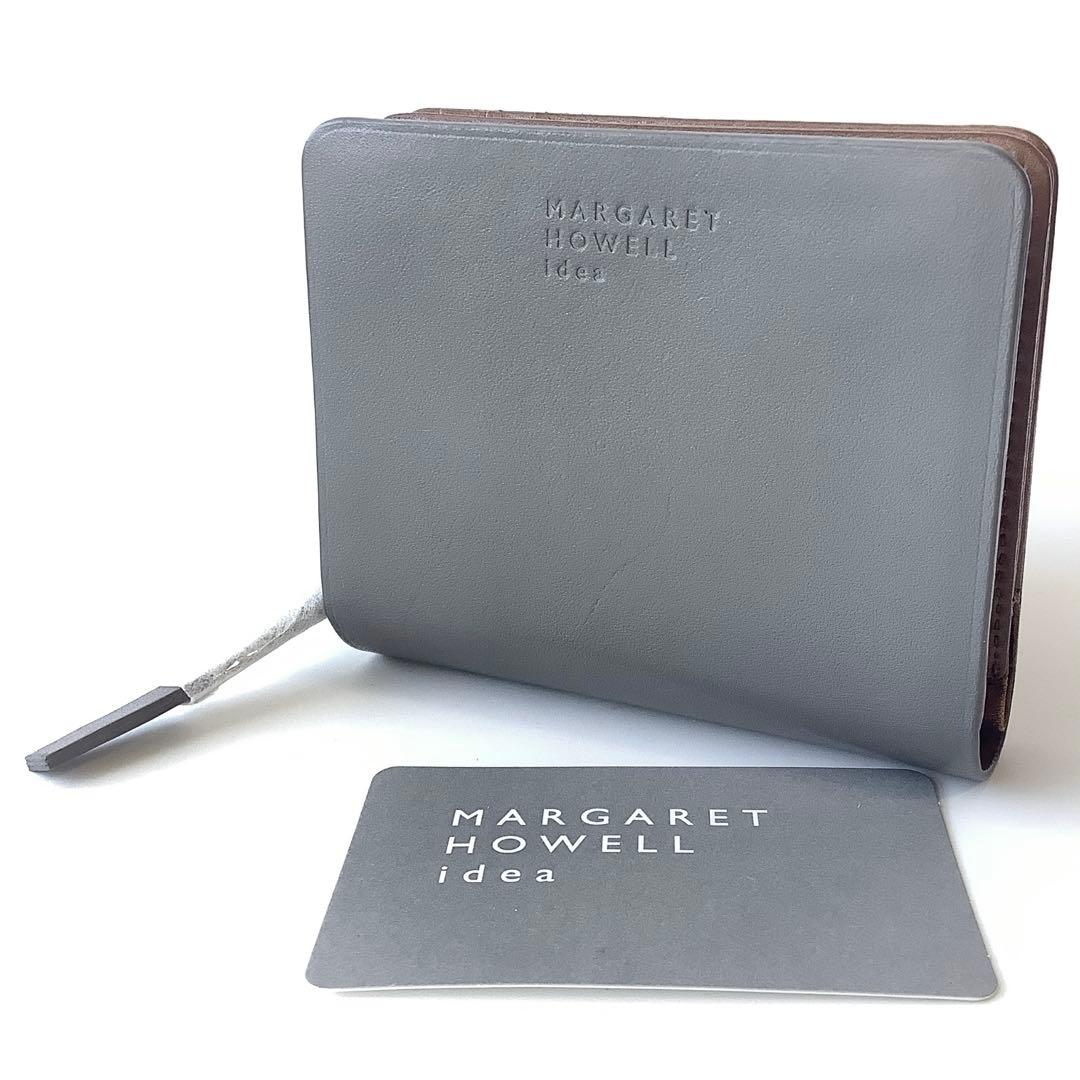 新品★マーガレットハウエル★新ベンジャミンラウンドファスナー2つ折財布★グレー