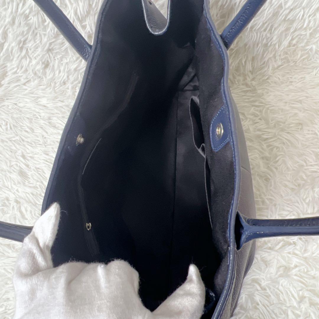 UNITED ARROWS ユナイテッドアローズ レザートートバッグ ネイビー