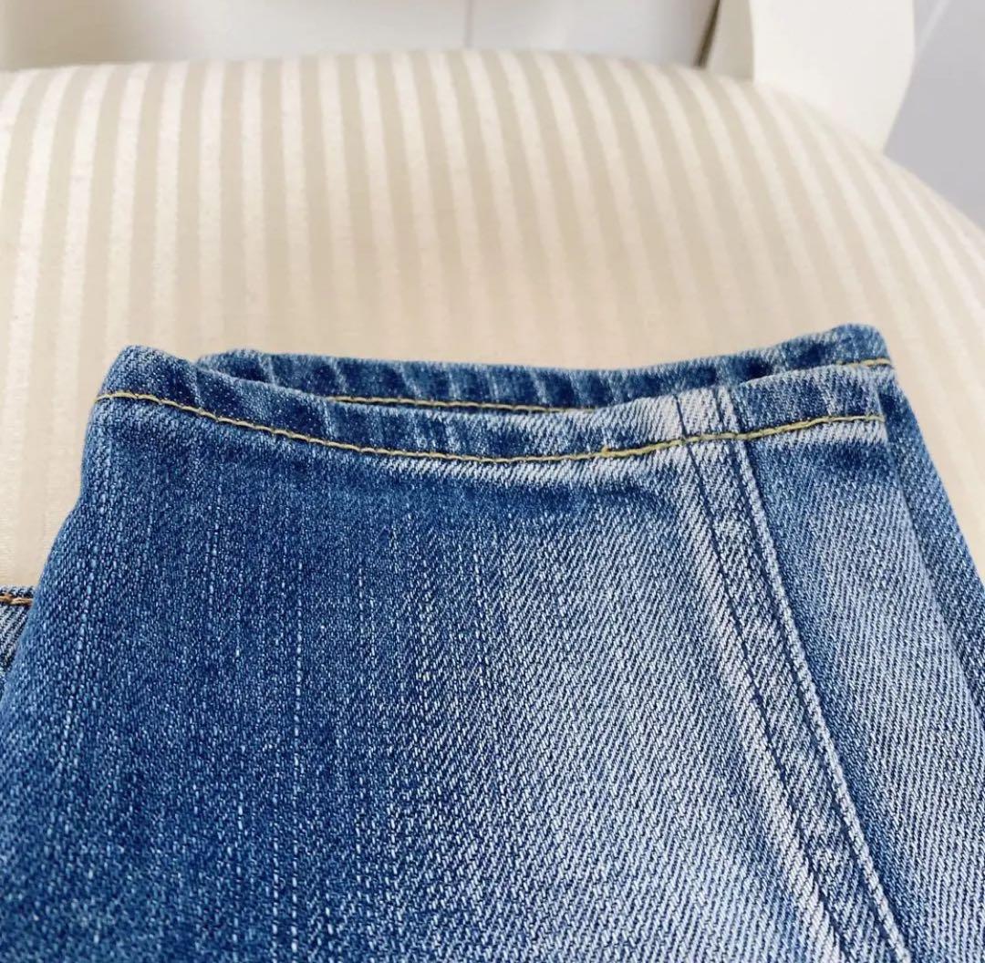 美品　ヤヌーク　スリムテーパード Ruth SCB 22サイズ　ソーカルブルー